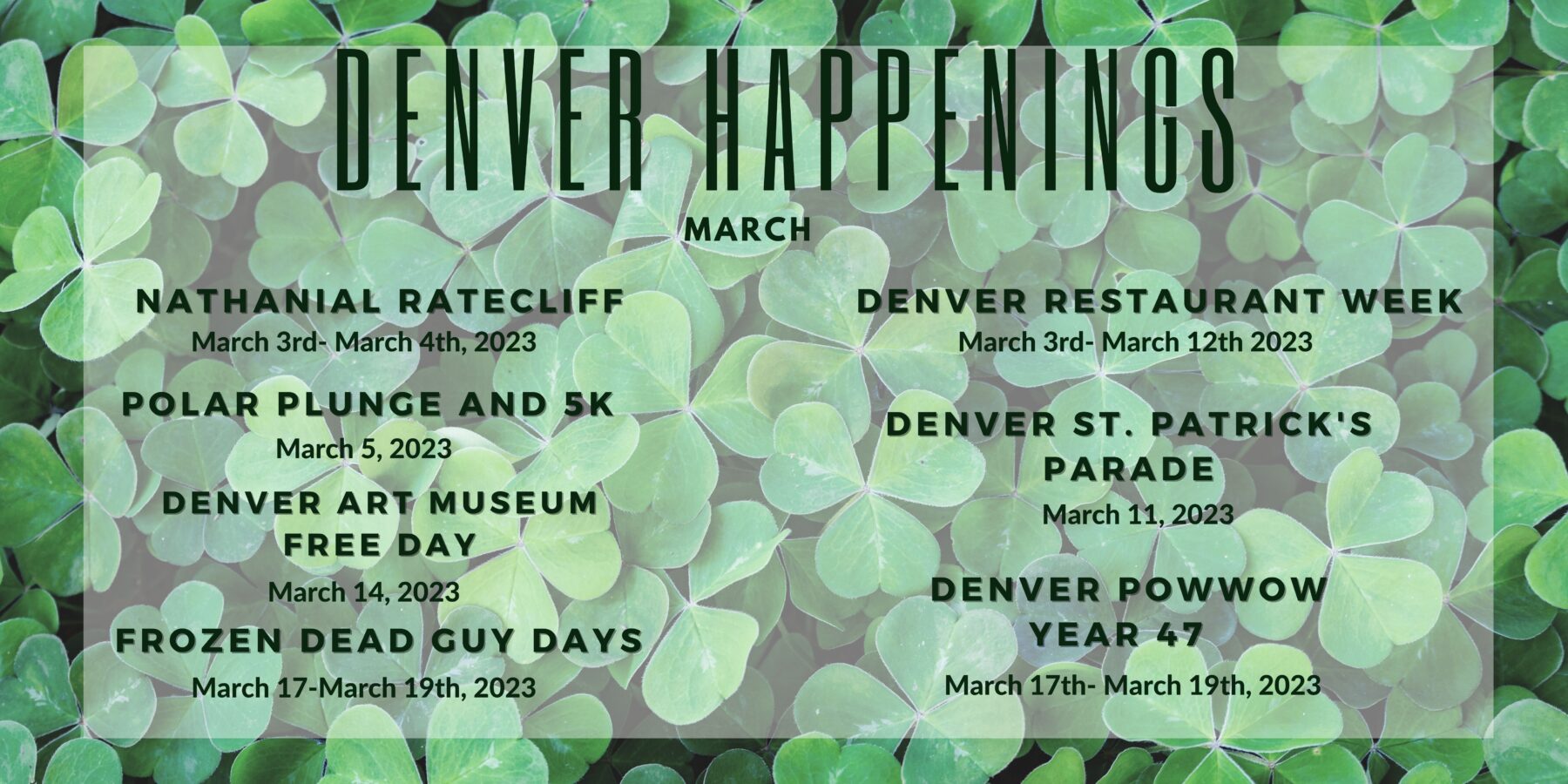Denver Happenings March 2023 - Walters & Co.